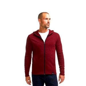 NWOT American Giant Compass Merino Full Zip Hoodie Mens M medium  Black Amber